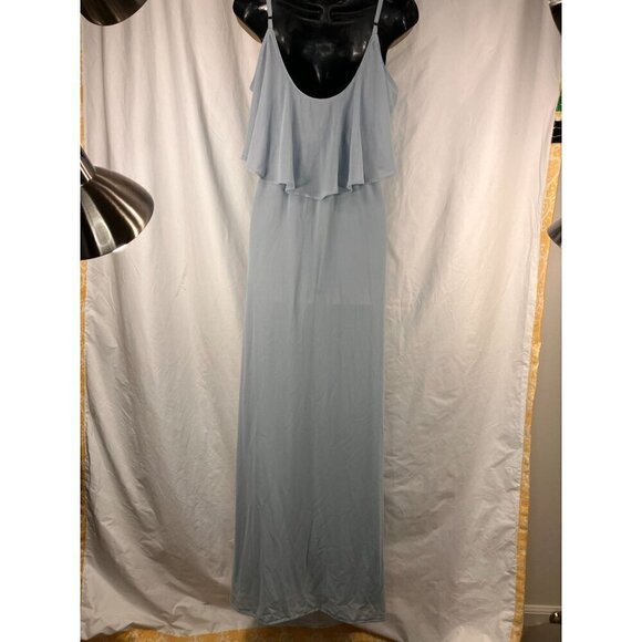 Show Me Your Mumu Caitlin Ruffle Maxi Dress M Bridesmaid Romantic Flowy Sheer - Picture 5 of 10